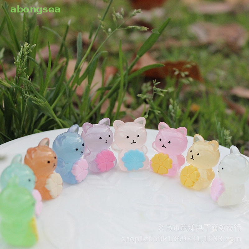 Set 10 Tượng Nhựa Phát Quang Hình Cáo Vịt Con Xinh Xắn Dùng Để Trang Trí Nội Thất