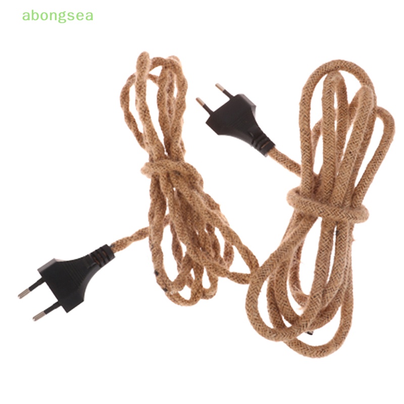 Dây Cáp Nối Nguồn Điện Hai Đầu Tròn Phích Cắm EU Cổ Điển Bongsea Trang Trí Cho Lighg