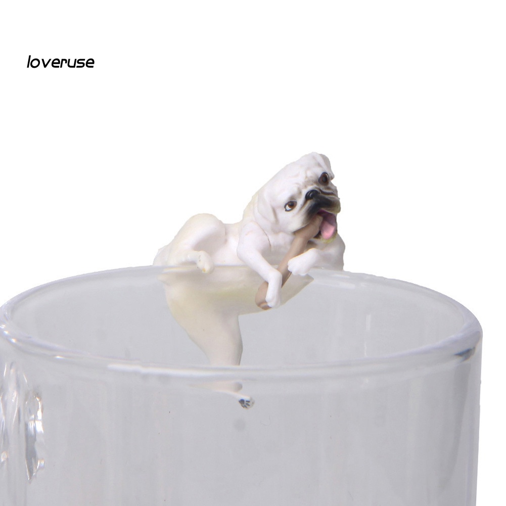 Mô Hình Chú Chó Pug Mini Có Móc Treo Trang Trí Sân Vườn