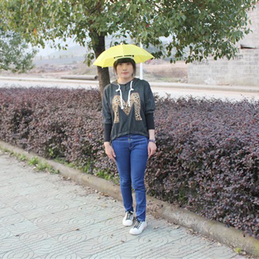 Mũ Đội Đầu Có Thể Gập Lại Dù Nón Unisex Ngoài Trời Chống Mưa Nắng Bảo Vệ Tia UV Câu Cá Mũ Nón royal1.vn