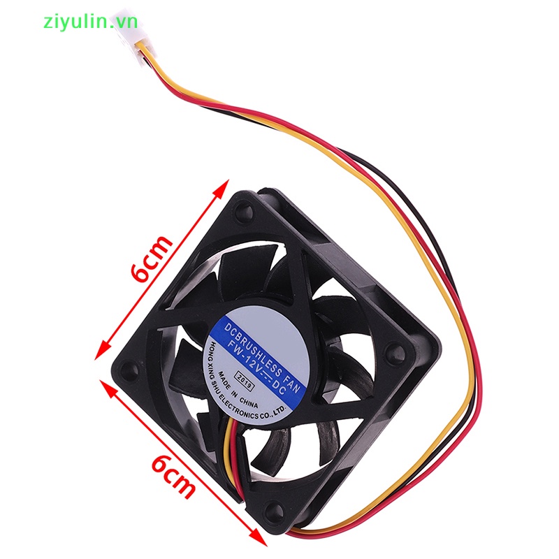 1 Quạt Tản Nhiệt Mini 6010 60mm 60 * 60mm 12V 3Pin