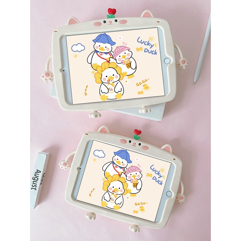 Bao Da Máy Tính Bảng In Hình Hoa & Mèo Thời Trang Cho IPad10.2 2022Ipad10th Mini6 Ipad Air1 Air2 Air4 / 5 10.9 Pro11 Ipad9th Ốp