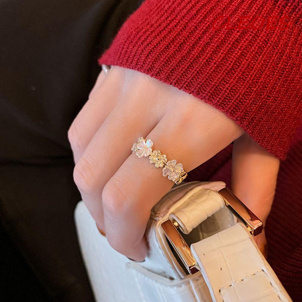 Nhẫn Vỏ Sò Đính Hoa Hồng Phong Cách Retro|Nhẫn Thiết Kế Đơn Giản Thời Trang Theo Phong Cách Hàn Quốc