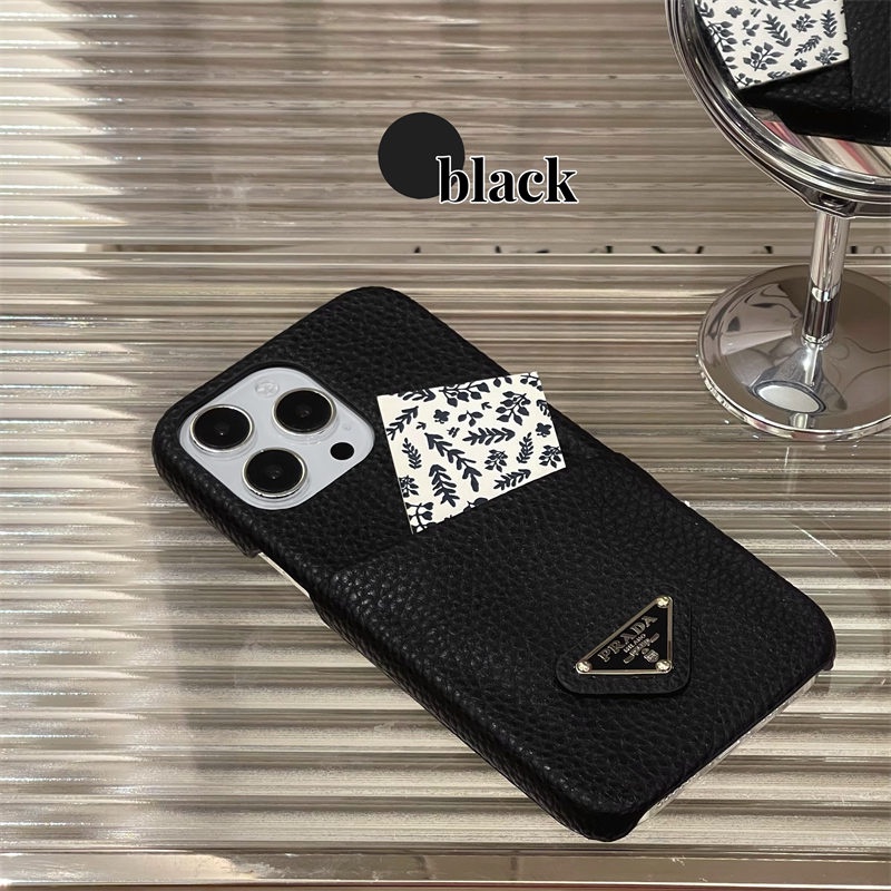 Ốp Điện Thoại Da In Logo Prada Thời Trang Cho iPhone 14 Pro Max 14 Plus 13 12 Pro 13pro 14pro 14promax 13promax 12promax