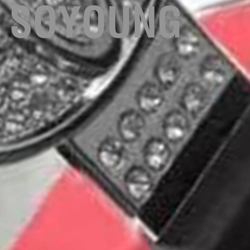 Soyoung Seat Belt Clips Rhinestones Compact Portable Comfortable Adjuster for Car Type2