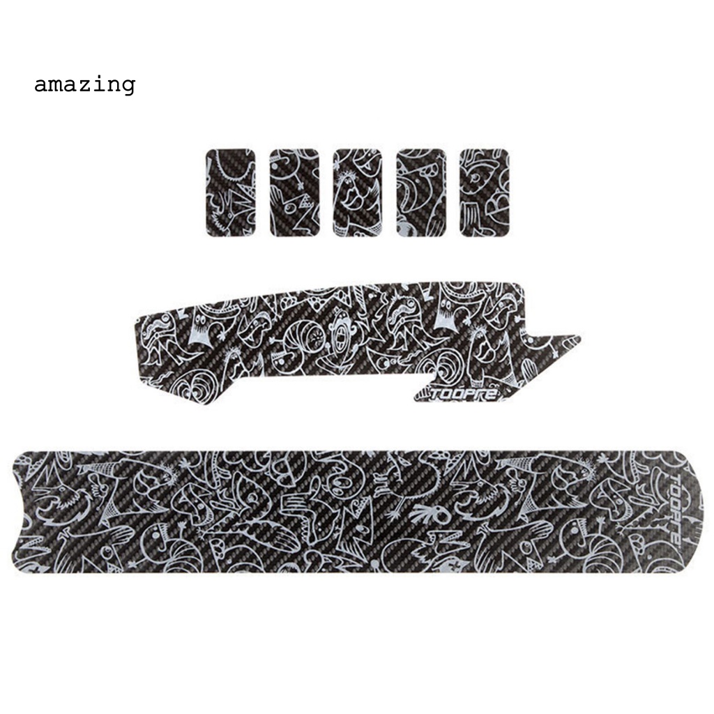 1 Bộ Miếng Dán Dây Xích Xe Đạp Bằng Da Giả Chống Trầy Xước Dễ Lắp Đặt
