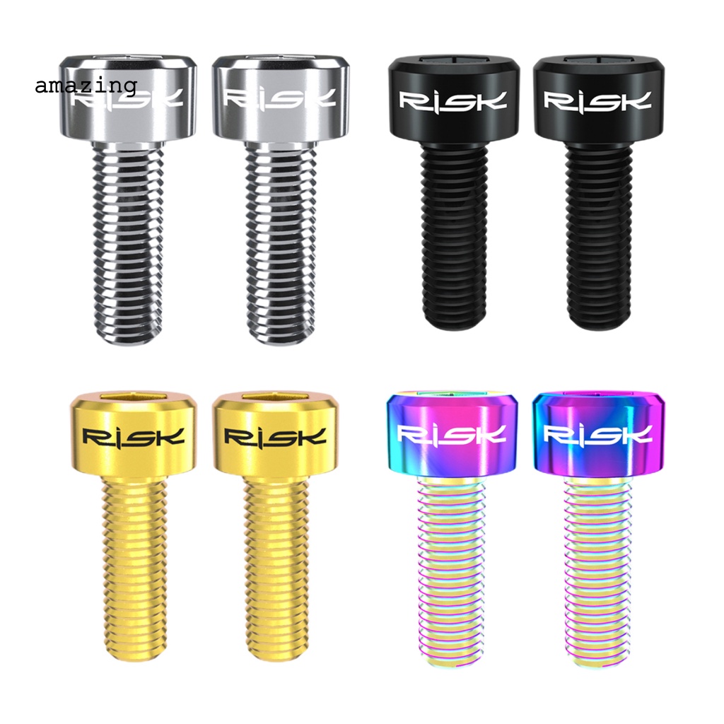 Bộ 2 Ốc Vít Bằng Hợp Kim Titan Trọng Lượng Nhẹ Cho Cần Gạt Số Xe Đạp