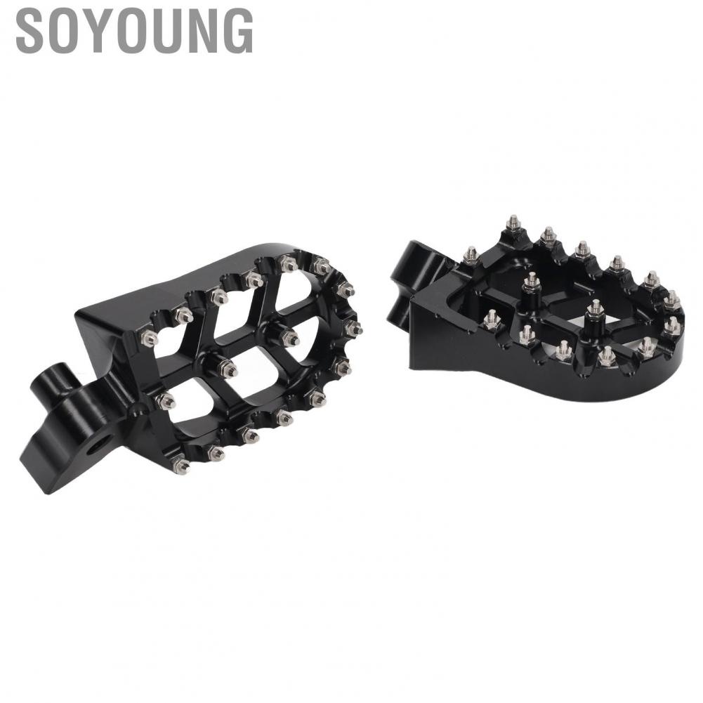 Soyoung Wide Foot Pegs CNC Aluminum Alloy Hardened Steel  Motorcycle Footrests for XR50R XR70R XR80R XR100R
