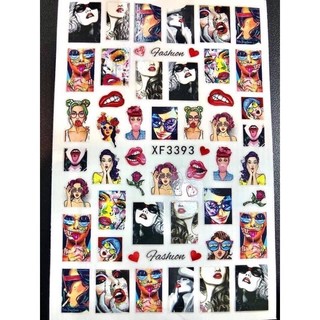 Sticker hình môi dán móng tay nail mới Siêu Sale