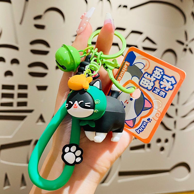Móc Khóa Hình Chú Mèo Hoạt Hình Đáng Yêu