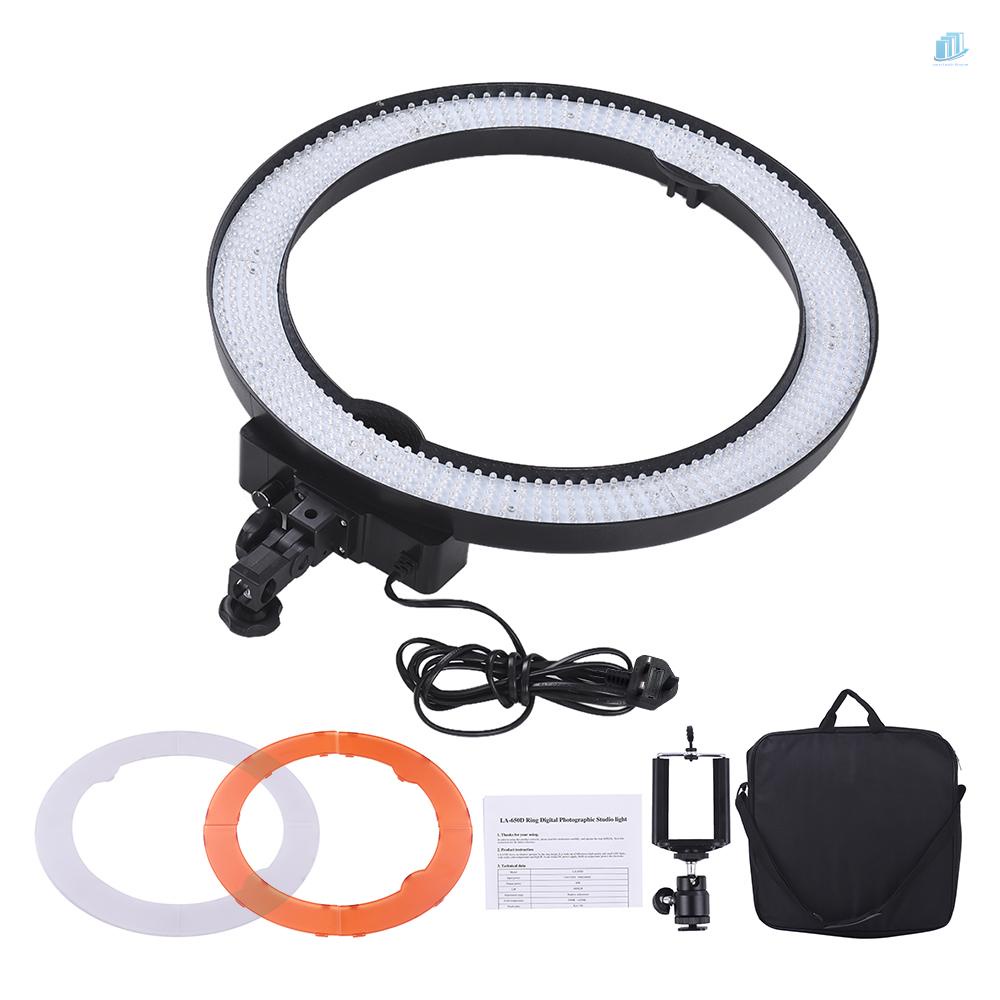 Vòng Đèn LED Điện Tử Andoer LA-650D 5500K 36W 600 Bóng Có Thể Điều Chỉnh Không Bước Kèm Túi Lọc Màu Cho Nhiếp Ảnh