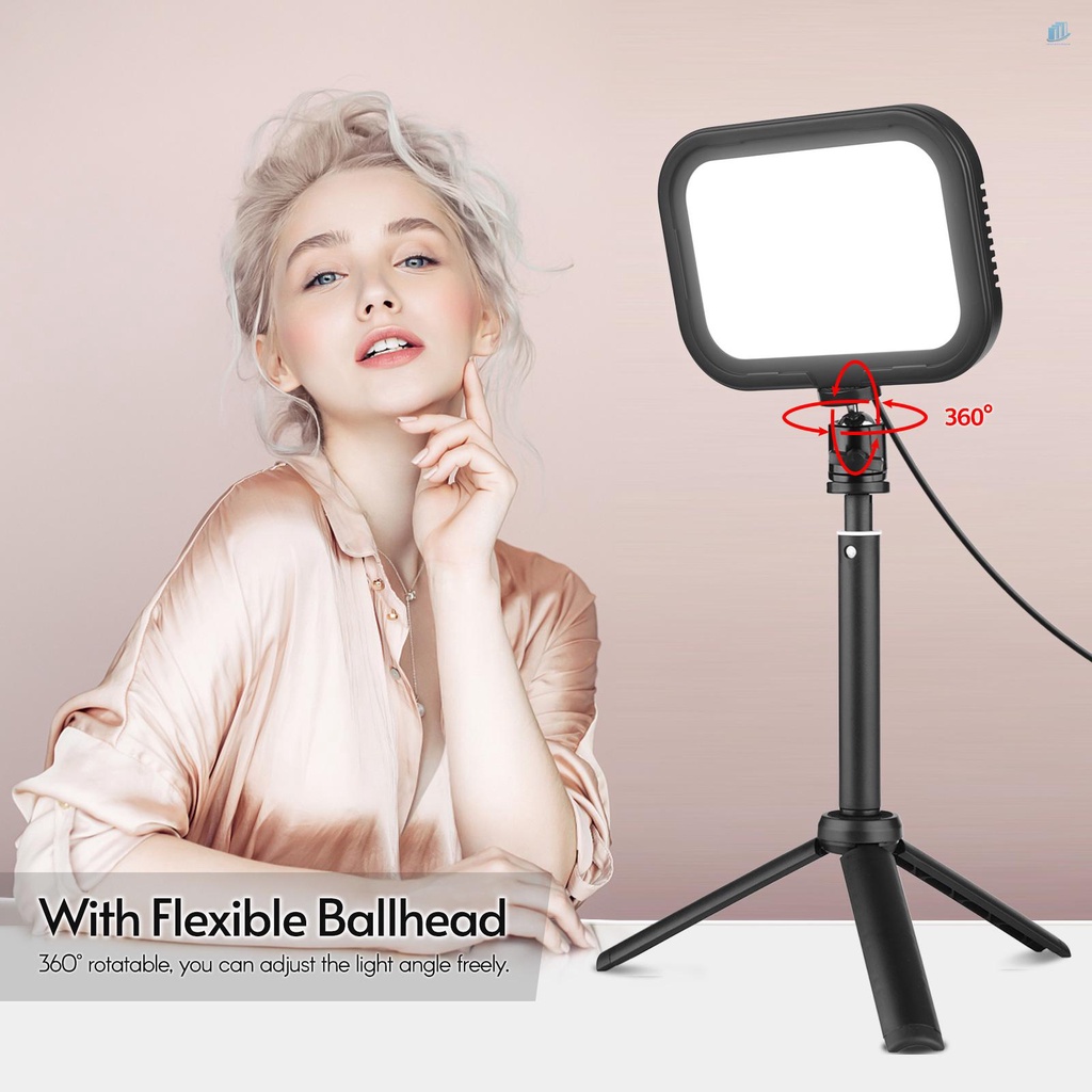 Bộ Đèn LED Chiếu Sáng Andoer PH-04 2 * 5600K USB + 2 Chân Tripod + 2 Đầu Bi Kim Loại + Bộ Lọc Màu Đỏ / Vàng / Bl