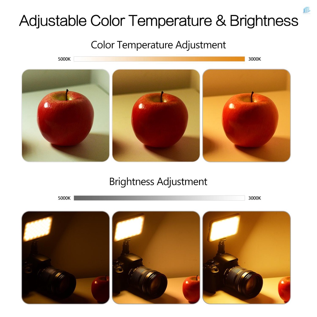 Bảng Đèn LED Mini Andoer FL-08 3000K-5500K Có Thể Sạc Lại Kèm Ngàm Gắn Cho Máy Ảnh DSLR