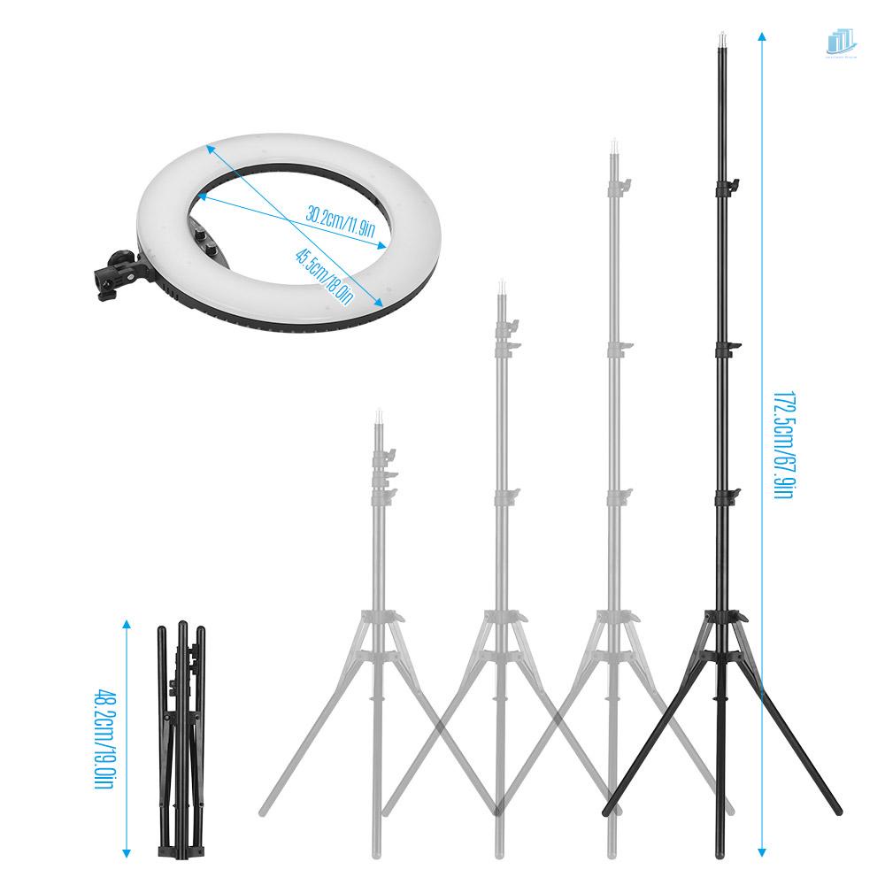 Bộ Vòng Đèn LED SMD 18 Inch 48W 3200K-5600K Điều Chỉnh Được Độ Sáng Vòng Nhẫn Thông Minh Có Giá Đỡ Ba Chân