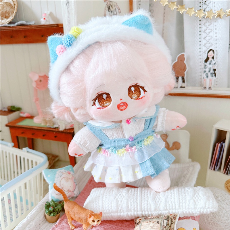Búp Bê Nhồi Bông Cotton 20cm Xinh Xắn Dễ Thương