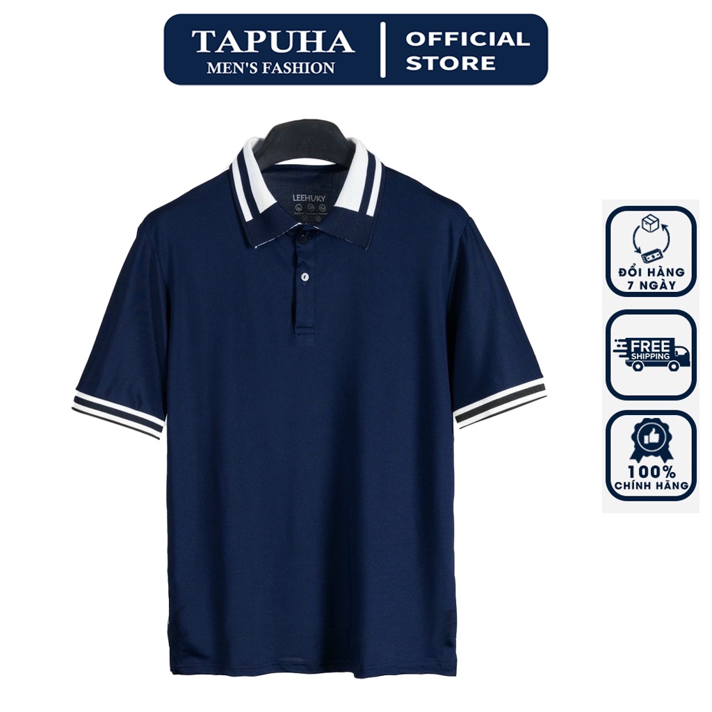 Áo Phông Nam Polo Có Cổ TAPUHA Cao Cấp Thời Trang Vải Cá Sấu Co Giãn E15