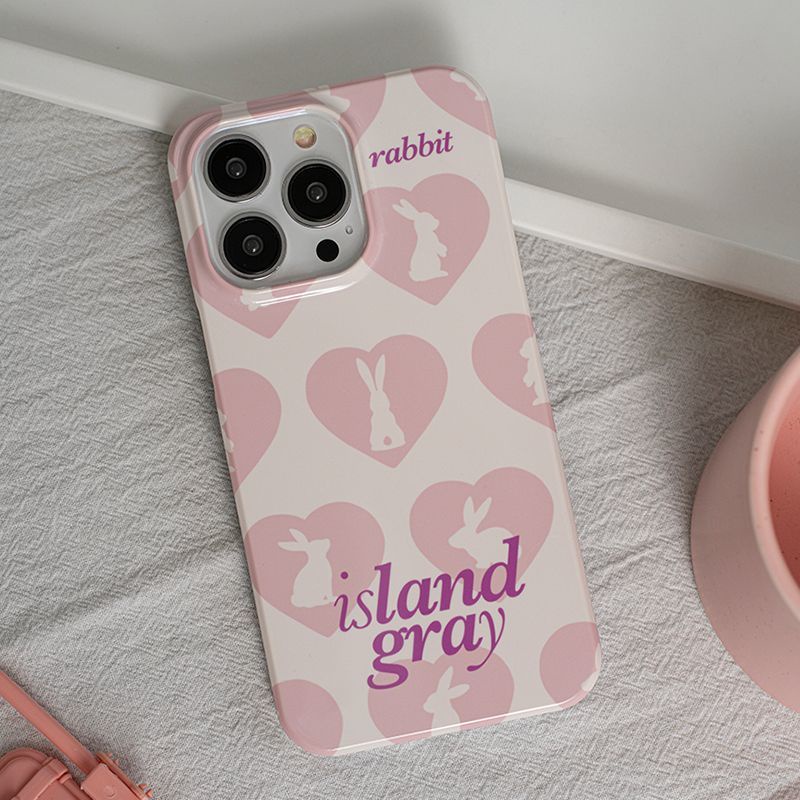 Ốp Điện Thoại Cứng Họa Tiết Thỏ Hồng Dễ Thương Cho Iphone Xr 12 7813 11 Plus Max 14 pro