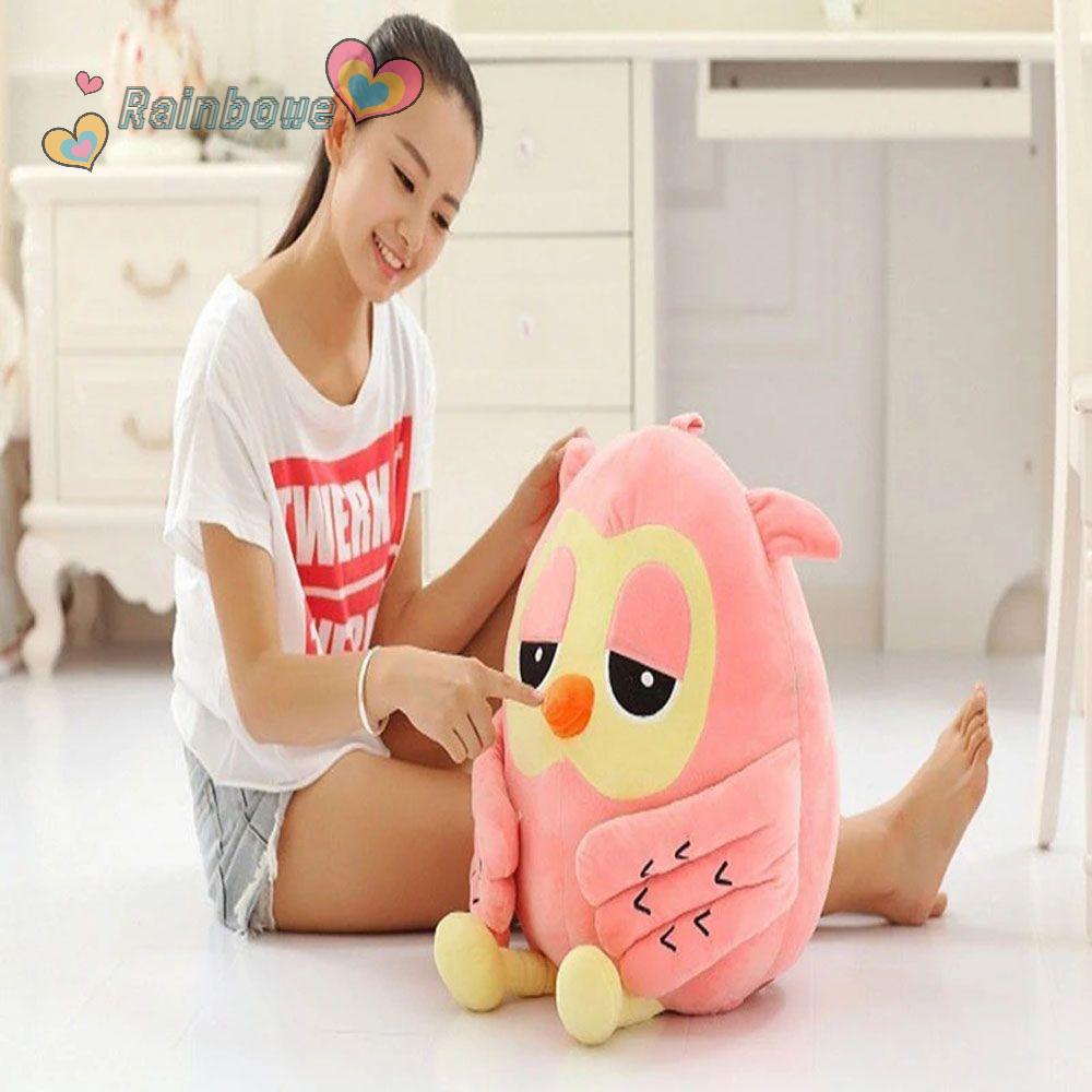 Thú Nhồi Bông Hình Cầu Vồng Màu Hồng Và Xanh Lá