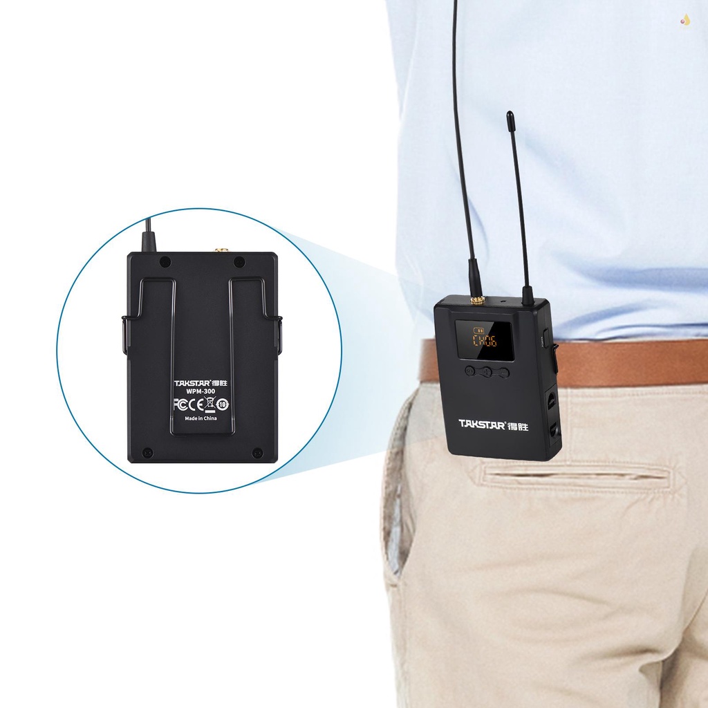 Thiết Bị Nhận Tín Hiệu Âm Thanh Không Dây TAKSTAR Wp-300R Có Màn Hình LED Kỹ Thuật Số