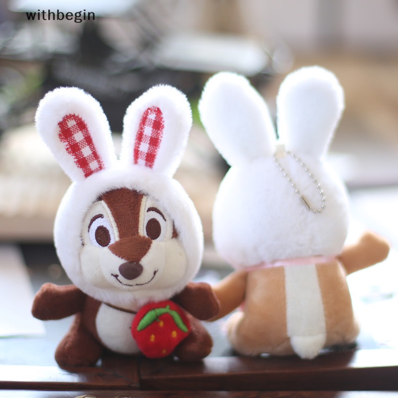 Móc Khóa Thỏ Nhồi Bông Mềm Mại Dễ Thương Dùng Hóa Trang Chip Dale Disney