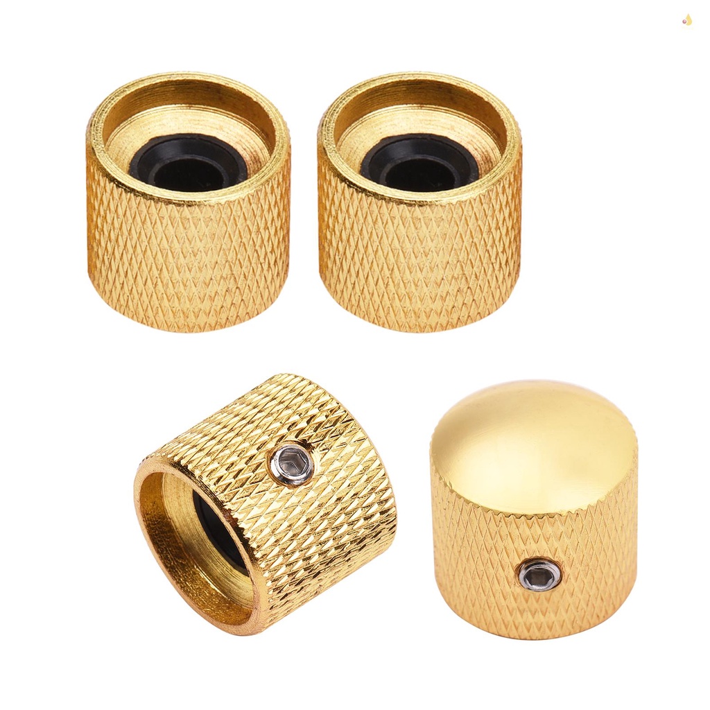 Bộ 4 Núm Vặn Âm Lượng Bằng Kim Loại Hình Lục Giác Cho Đàn Guitar Điện