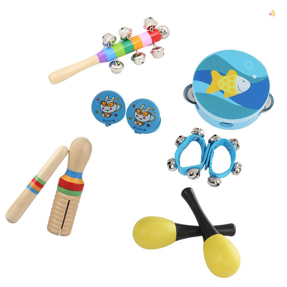 Set 10 Nhạc Cụ Bằng Gỗ Cho Bé
