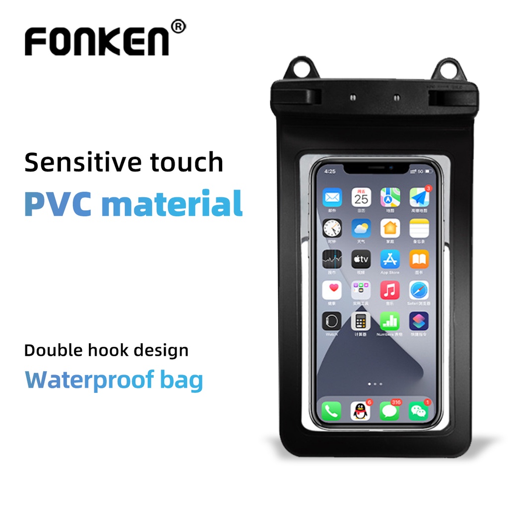 Túi Đựng Điện Thoại Chống Thấm Nước Kèm Móc Đôi Và Dây Đeo Dành Cho Max 7.5 inch