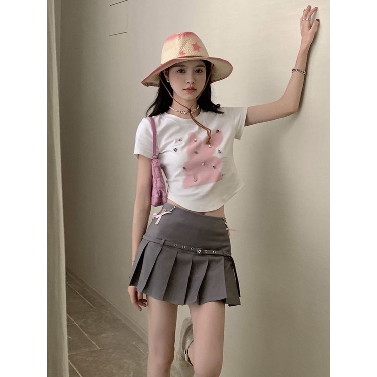 Áo Thun Tay Ngắn In Hình Thỏ Thời Trang Mùa Hè 2023 Cho Nữ