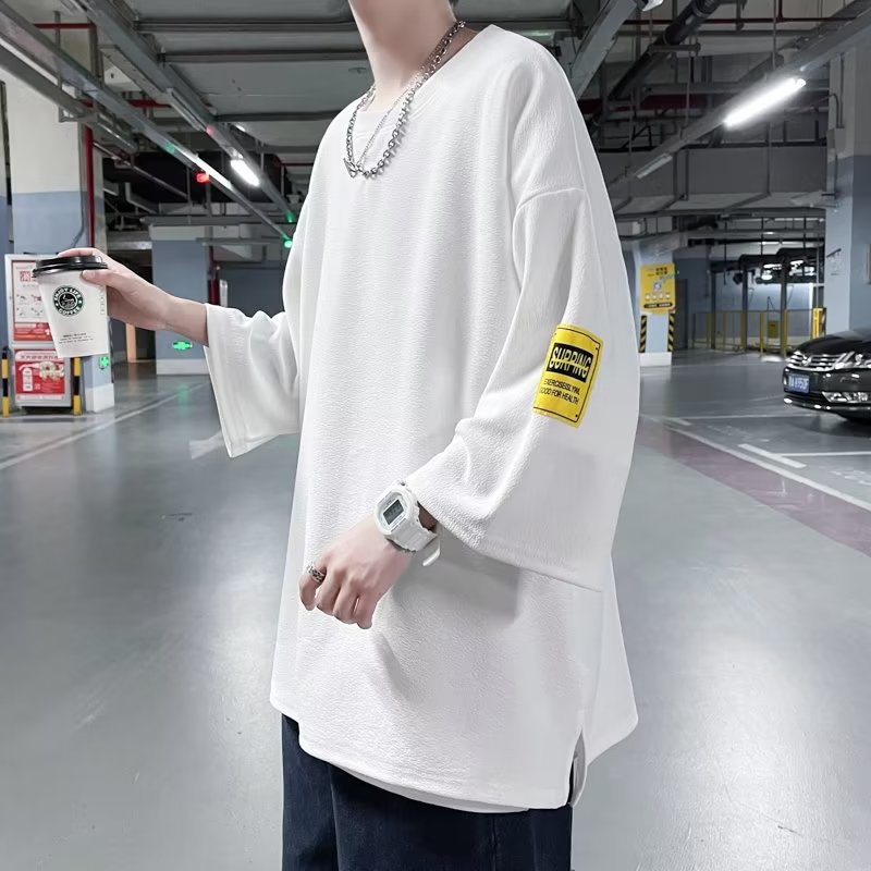 Áo Thun Tay Ngắn Cổ Tròn 3 / 4 Thời Trang Mùa Hè Cho Nam