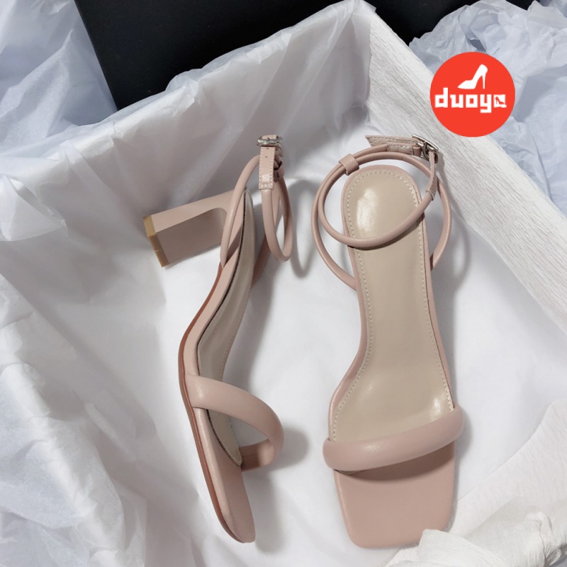 Duoya Tóc Thẳng ~ [Hàng Có Sẵn] Giày Cao Gót Da Mềm Siêu Nhẹ Đơn Giản Phong Cách Hàn Quốc Dễ Phối Đồ Miễn Phí Vận Chuyển