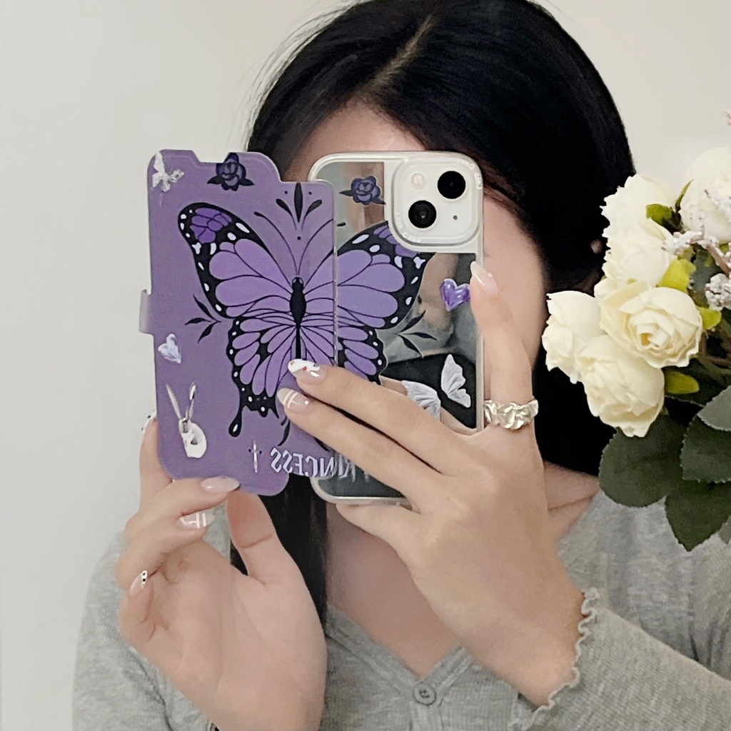 Ốp Điện Thoại Silicon tpu Mềm Trong Suốt Chống Sốc In Họa Tiết Bươm Bướm Dành Cho iPhone 14 13 12 11 PRO MAX