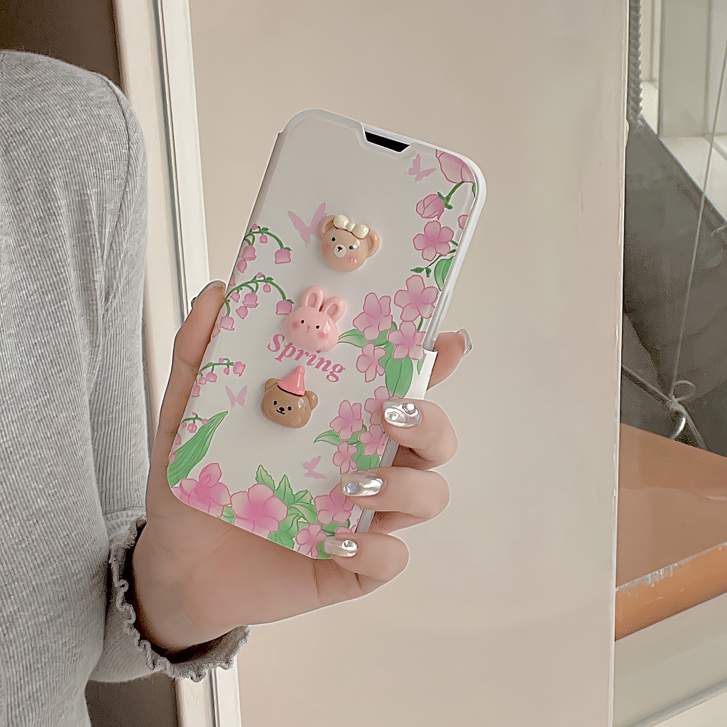 Ốp Điện Thoại tpu Dẻo Trong Suốt Họa Tiết Hoạt Hình Bông Hoa Dễ Thương Cho iPhone 14 13 12 11 PRO MAX