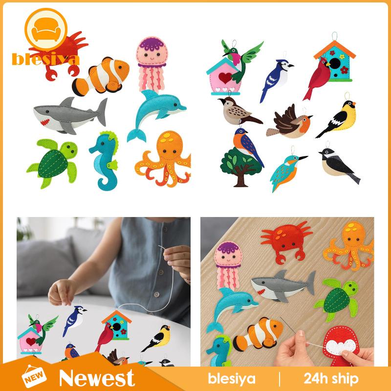 Bộ Dụng Cụ May Vá Thủ Công Hình Cá Và Chim Cho Người Mới Bắt Đầu