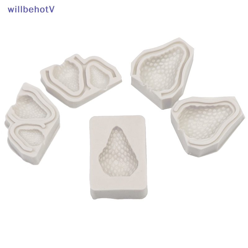 Khuôn Silicone Tạo Hình Trái Dâu Trang Trí Bánh Kem