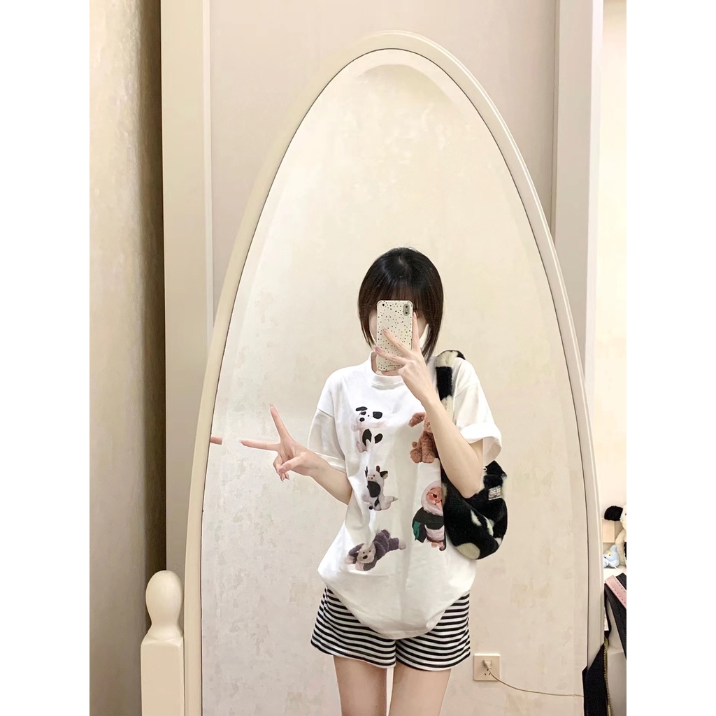 NRVP Áo Thun 100% Cotton Tay Ngắn Phong Cách Hàn Quốc Mới