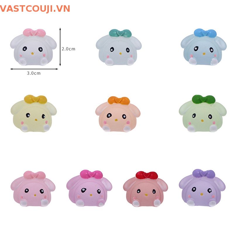 Set 5 Thỏ Dạ Quang Ba Chiều VASTJI DIY Dễ Thương Trang Trí Đa Ứng Dụng