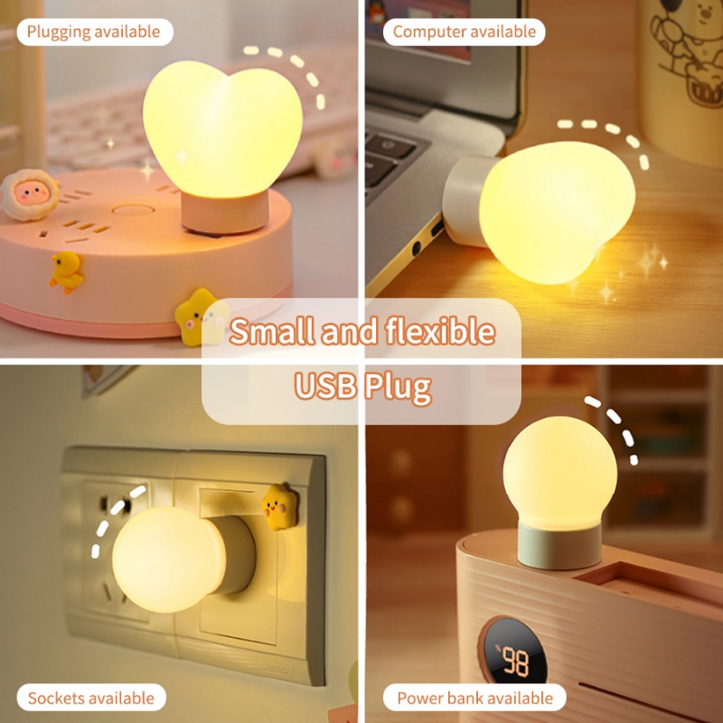 Đèn Đọc Sách Mini 3D Bằng Silicone Kèm Cáp USB Tiện Dụng