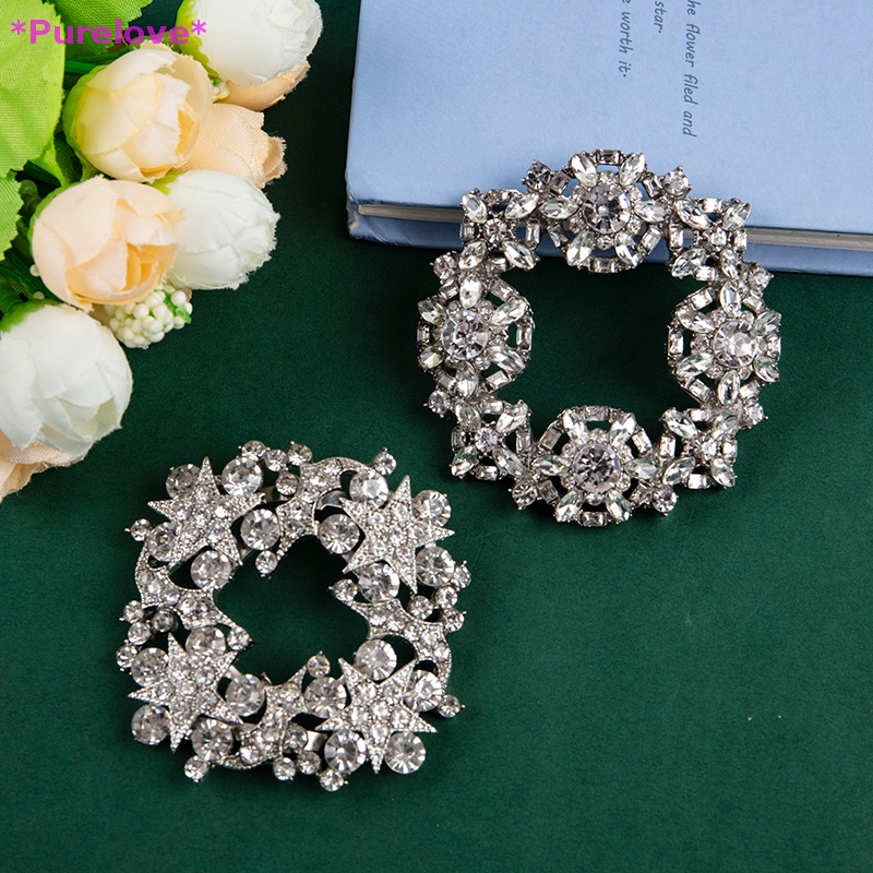 1 Phụ Kiện Kẹp Giày Đính Đá Lấp Lánh Dành Cho Cô Dâu Mới