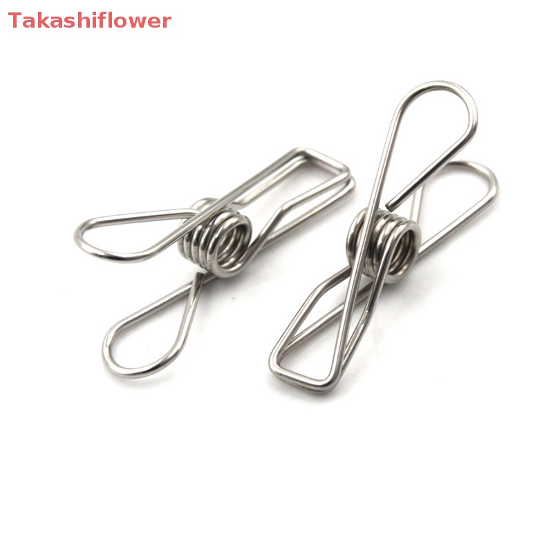 Set 10 Kẹp Treo Quần Áo Bằng Thép Không Gỉ Chất Lượng Cao