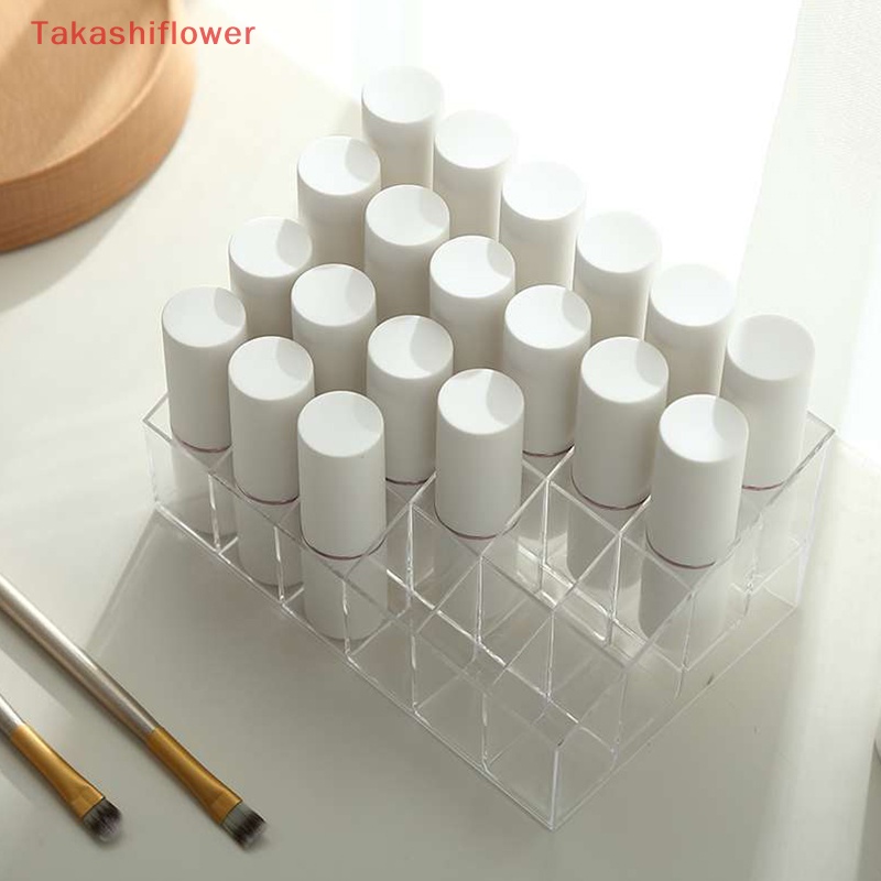 Khay Nhựa Acrylic Trong Suốt 16 / 24 Ngăn Đựng Son Môi Tiện Dụng