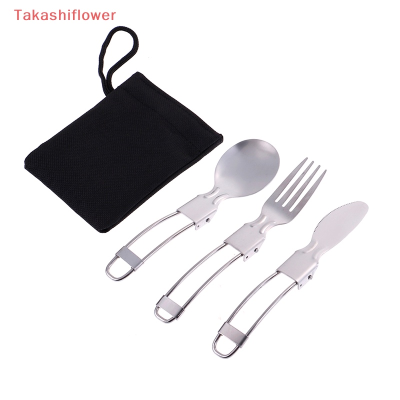 1 Bộ Muỗng Nĩa Du Lịch Gấp Gọn Tiện Lợi