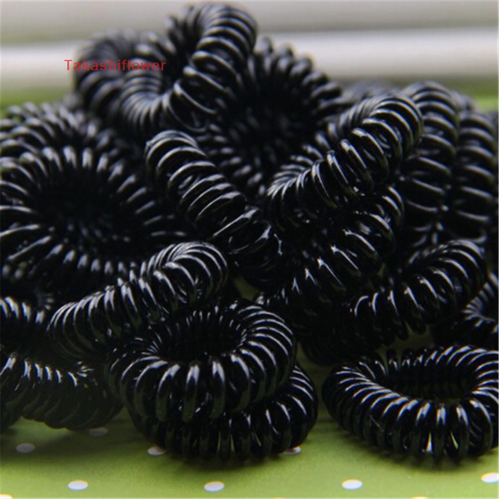 Bộ 10 Dây Buộc Tóc Nhựa Không Để Lại Dấu Vết