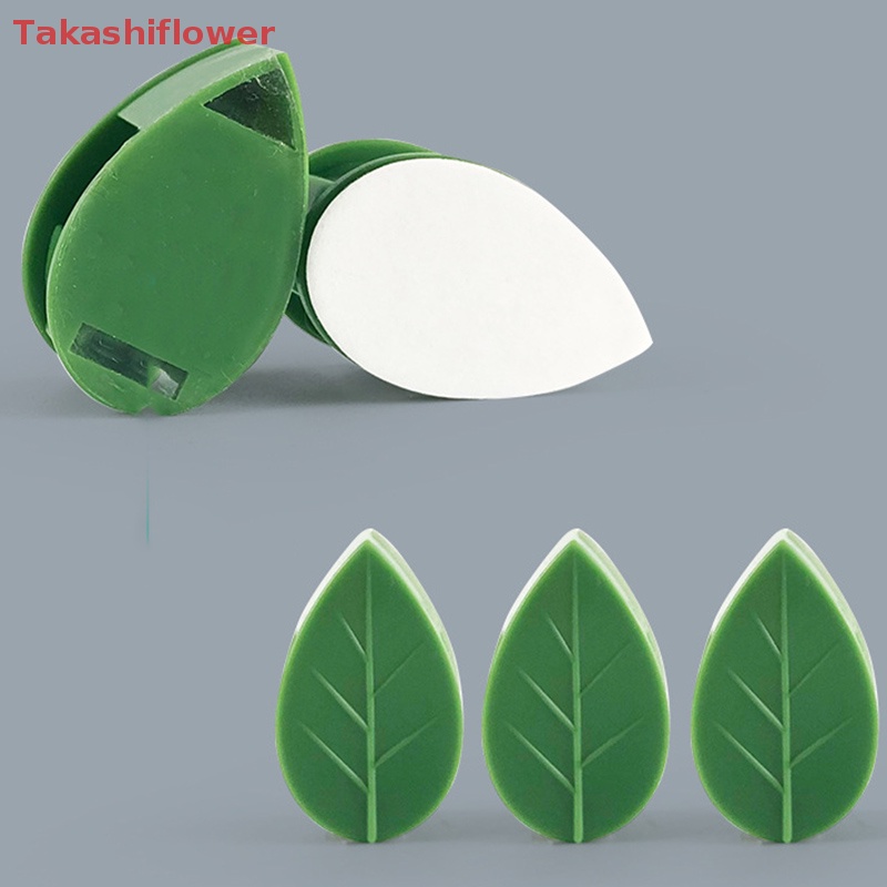 Set 10 Móc Kẹp Tự Dính Hình Chiếc Lá Chuyên Dùng Cố Định Cây Leo