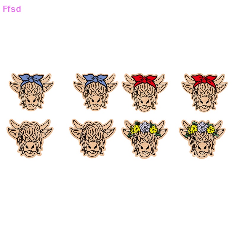 {Ffsd} 1 Đôi Bông Tai Đinh Tán Hình Bò Nông Trại Đồng Quê Cao Cấp Làm Quà Tặng Bán Chạy