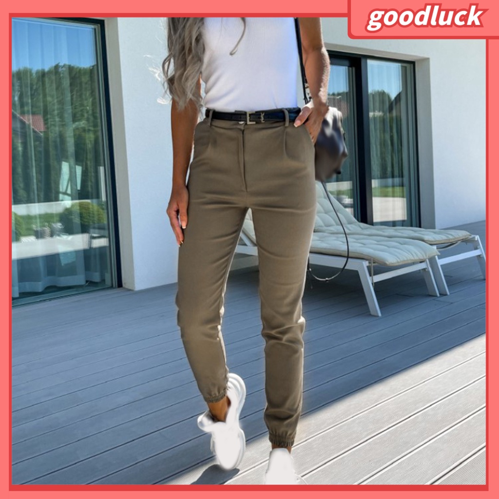 [ULK] Quần Ôm Có Túi Màu Trơn Dễ Phối Đồ Mặc Hàng Ngày Cho Nữ