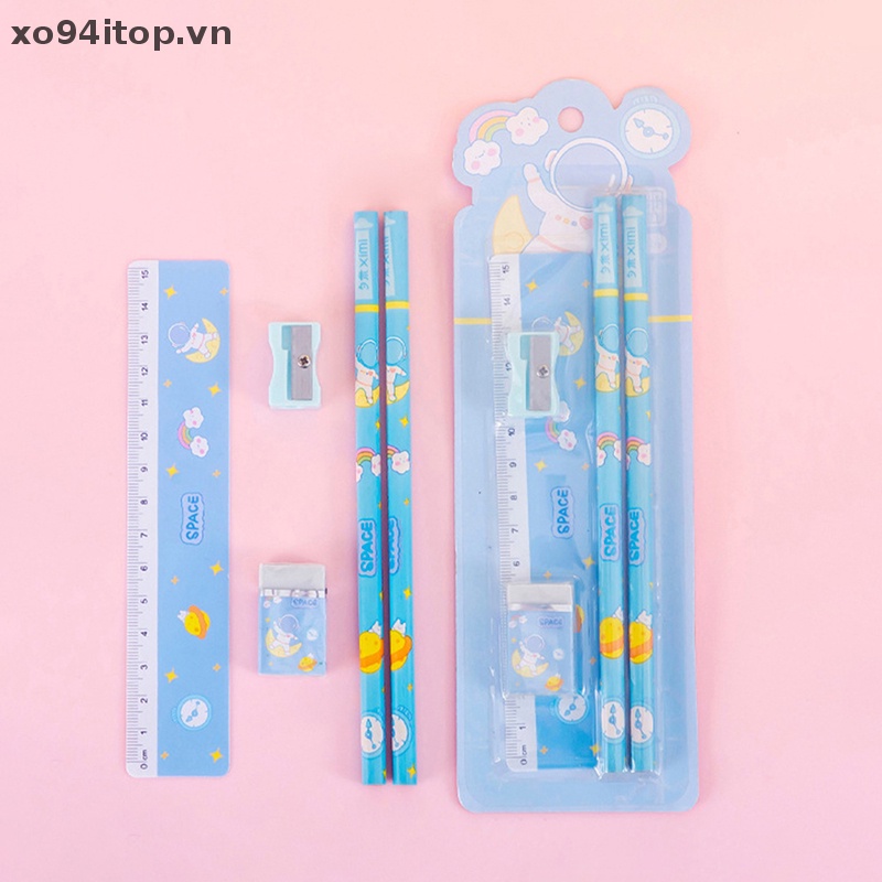 1 Set Bút Chì Họa Tiết Hoạt Hình Dễ Thương Dành Cho Học Sinh