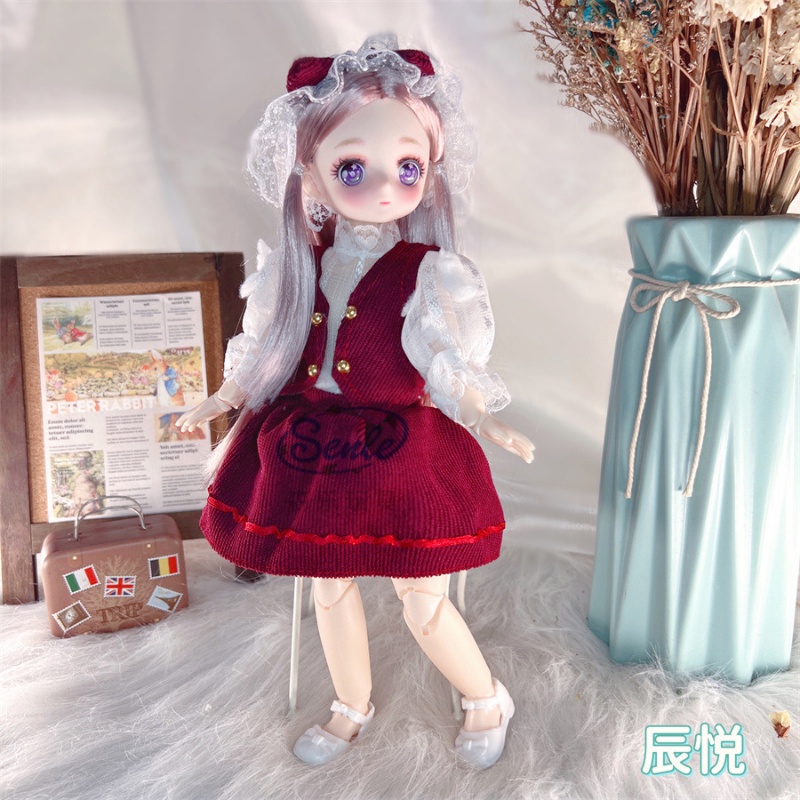 Búp Bê BJD 3D 30cm Có Khớp Cử Động Xinh Xắn