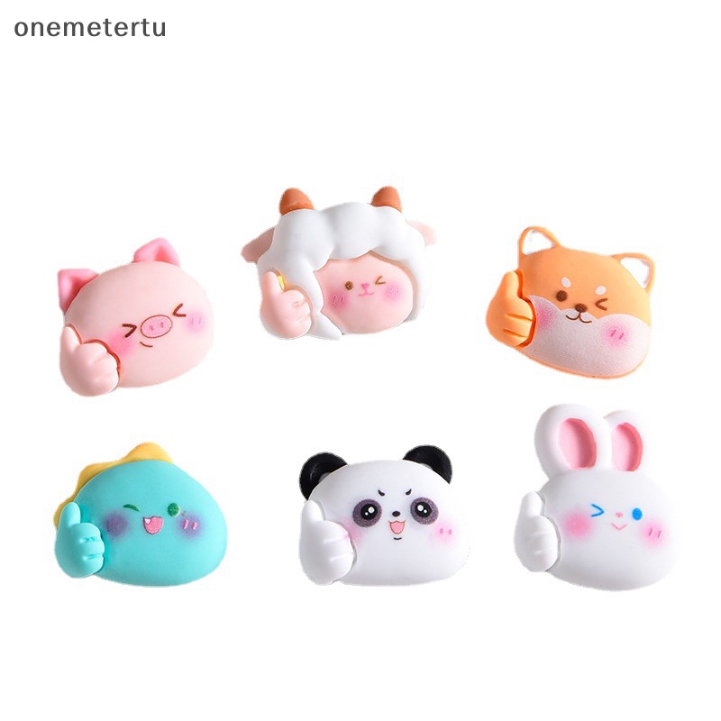 Set 10 Tượng Động Vật Hoạt Hình Mini Bằng Nhựa Resin Trang Trí Điện Thoại / Bánh Kem DIY