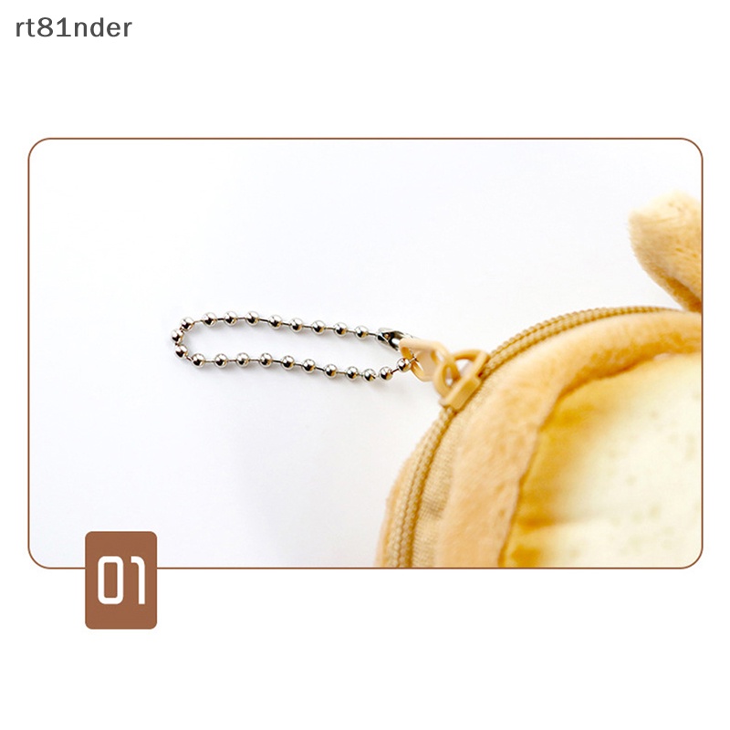 Rt Túi Đựng Tiền Xu Chìa Khóa Mini Bằng Vải Bông Họa Tiết Hoạt Hình Dễ Thương