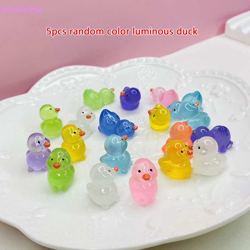 Set 5 Đồ trang trí Vịt Dạ Quang Dễ Thương Dùng Trang Trí